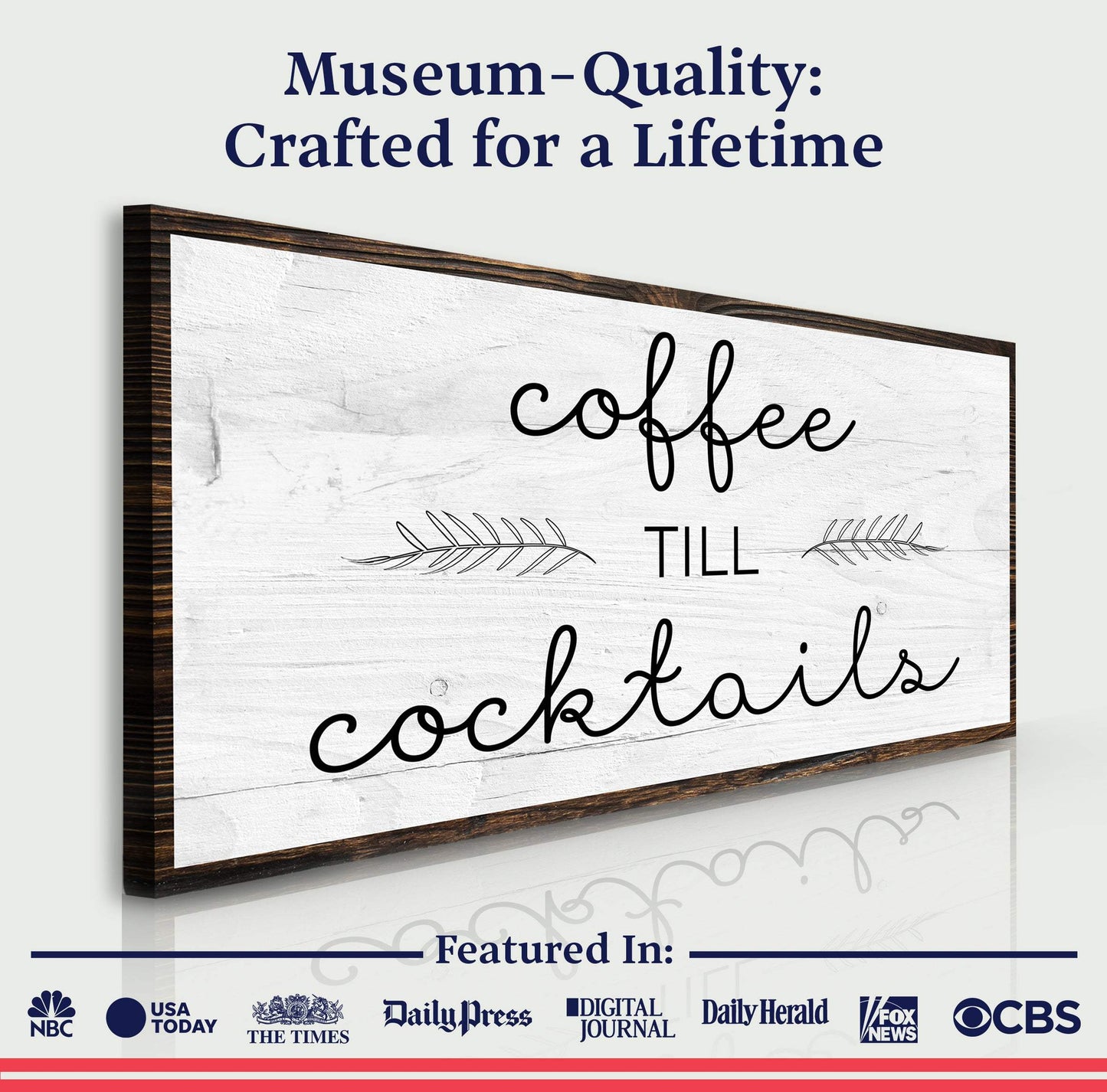 Coffee Till Cocktails Sign II - Tailored Canvases - Flyclothing LLC