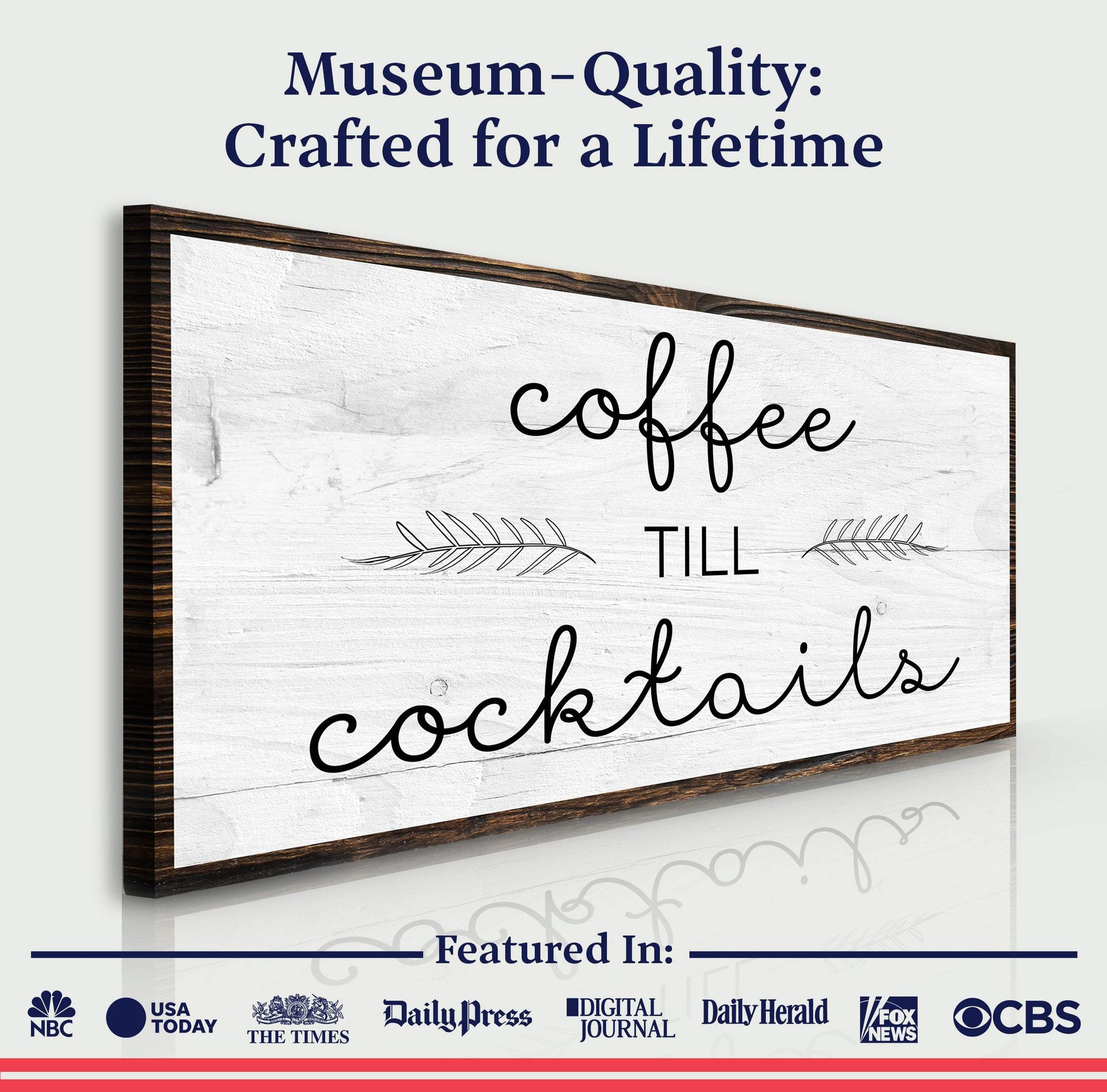 Coffee Till Cocktails Sign II - Tailored Canvases - Flyclothing LLC
