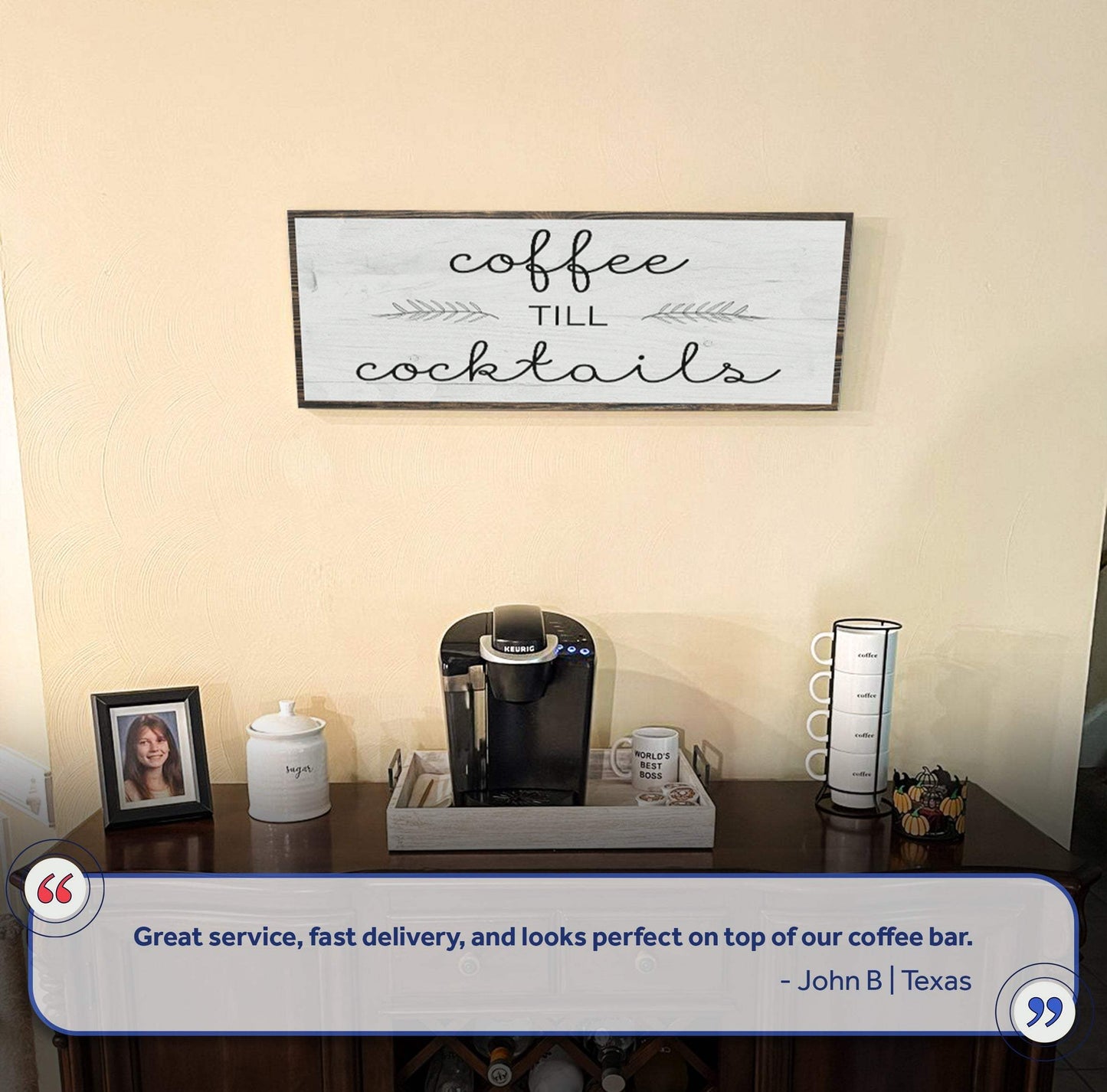 Coffee Till Cocktails Sign II - Tailored Canvases - Flyclothing LLC