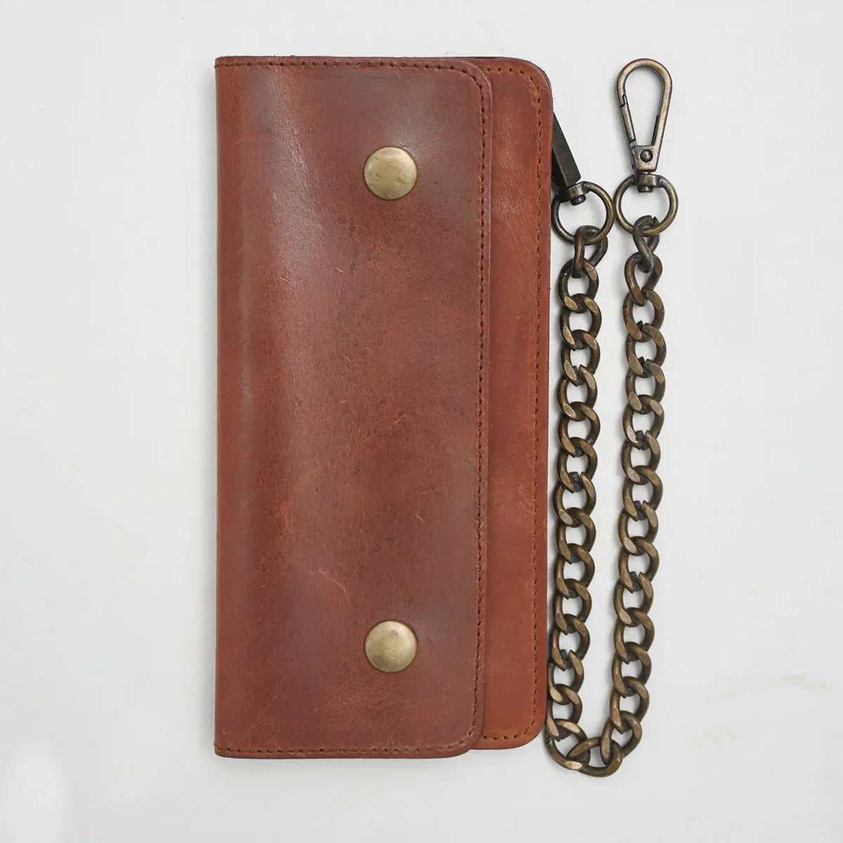 LARGE TRUCKER - Vegetable Tanned Leather Wallet - First Manufacturing Company - Flyclothing LLC
