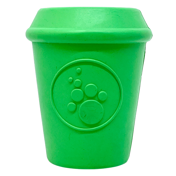 Coffee Cup Rubber Dog Chew Toy for Power Chewers | Treat Dispenser | USA Made - SodaPup/True Dogs, LLC - Flyclothing LLC