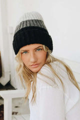 Color Block Knit Beanie