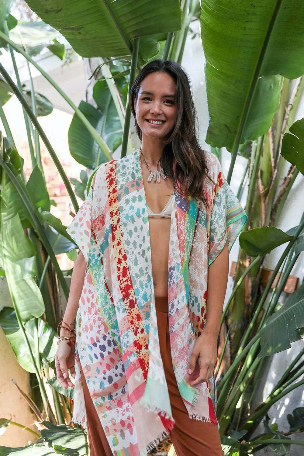 Colorful Splatter Kimono - Boho Clothing and Accessories - Flyclothing LLC