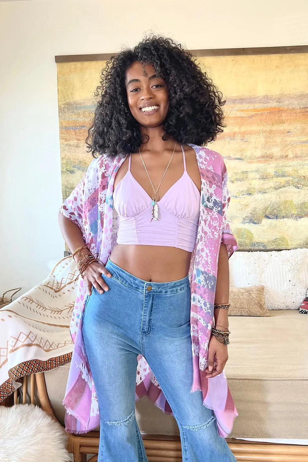 Colorful Splatter Kimono - Boho Clothing and Accessories - Flyclothing LLC