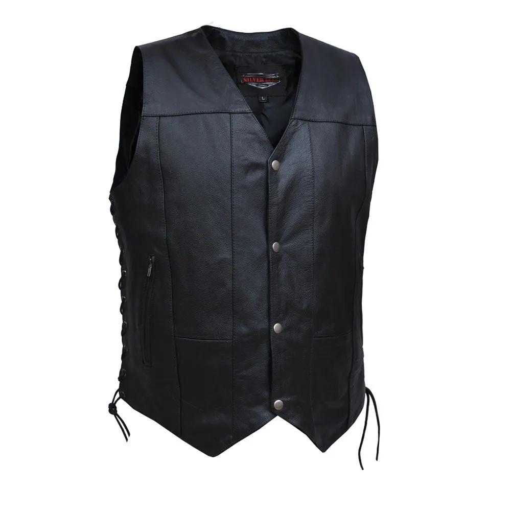 Colt - Men's Motorcycle Leather Vest - Unik Just for Bikers - Flyclothing LLC