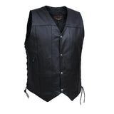 Colt - Men's Motorcycle Leather Vest - Unik Just for Bikers - Flyclothing LLC