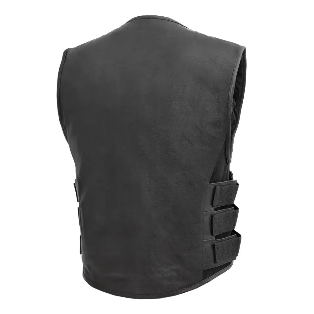 Commando Men's Leather Swat Style Motorcycle Vest - First Manufacturing Company - Flyclothing LLC