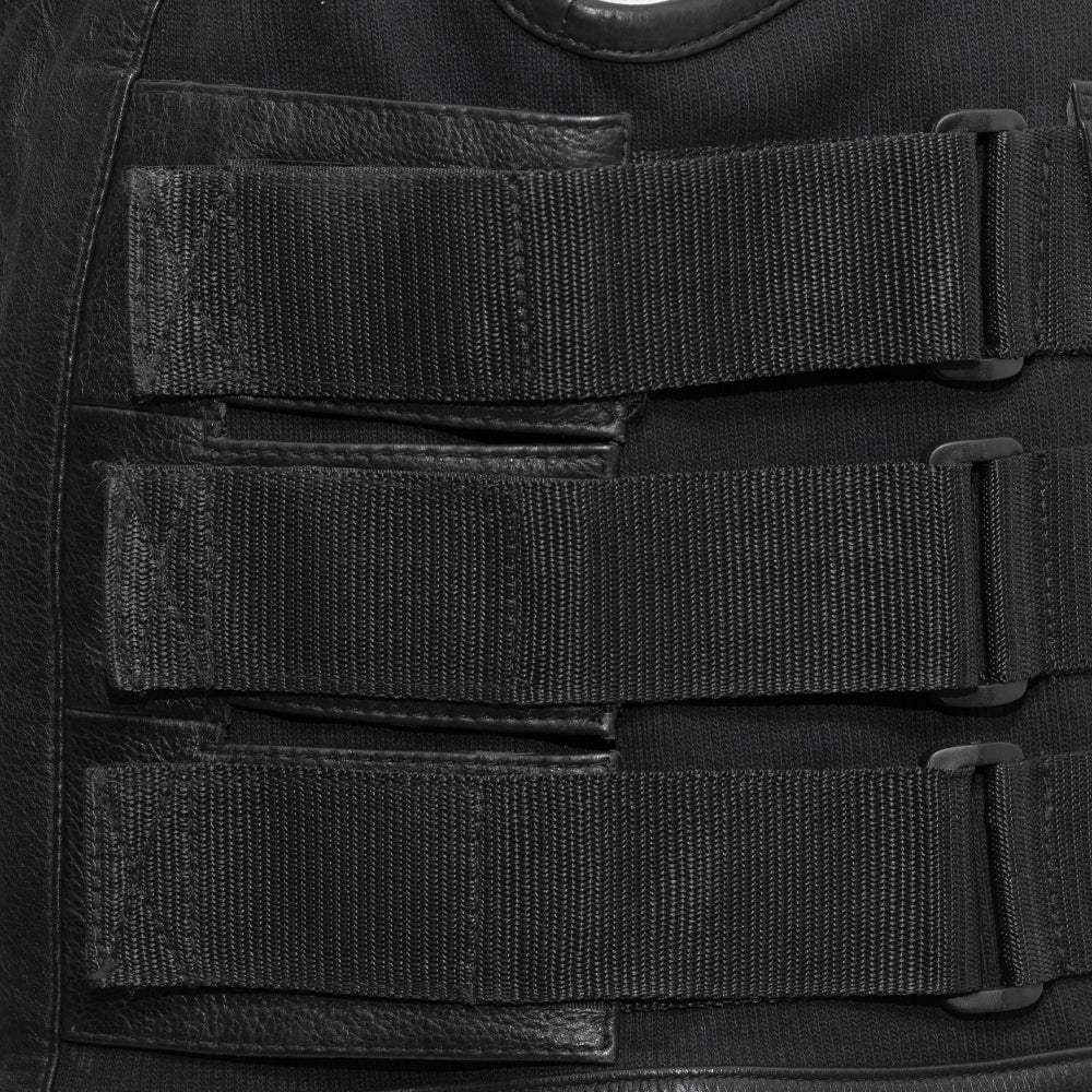 Commando Men's Leather Swat Style Motorcycle Vest - First Manufacturing Company - Flyclothing LLC