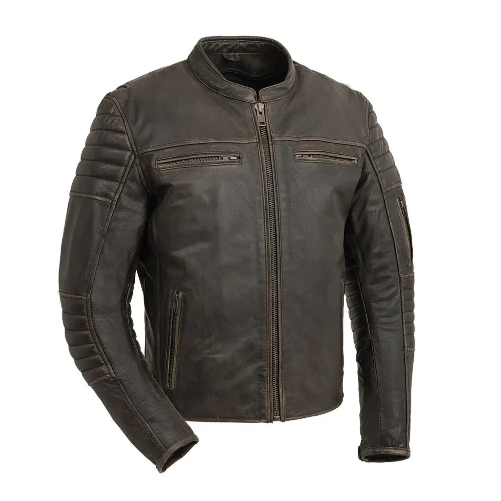 Commuter Men's Motorcycle Leather Jacket - First Manufacturing Company - Flyclothing LLC