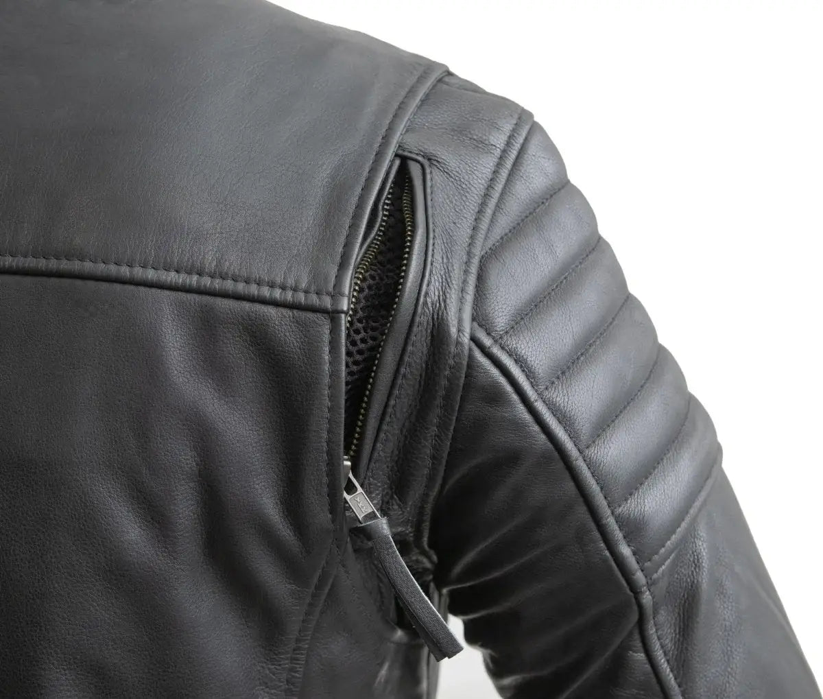Commuter Men's Motorcycle Leather Jacket - First Manufacturing Company - Flyclothing LLC