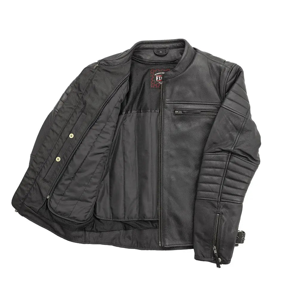 Commuter Men's Motorcycle Leather Jacket - First Manufacturing Company - Flyclothing LLC