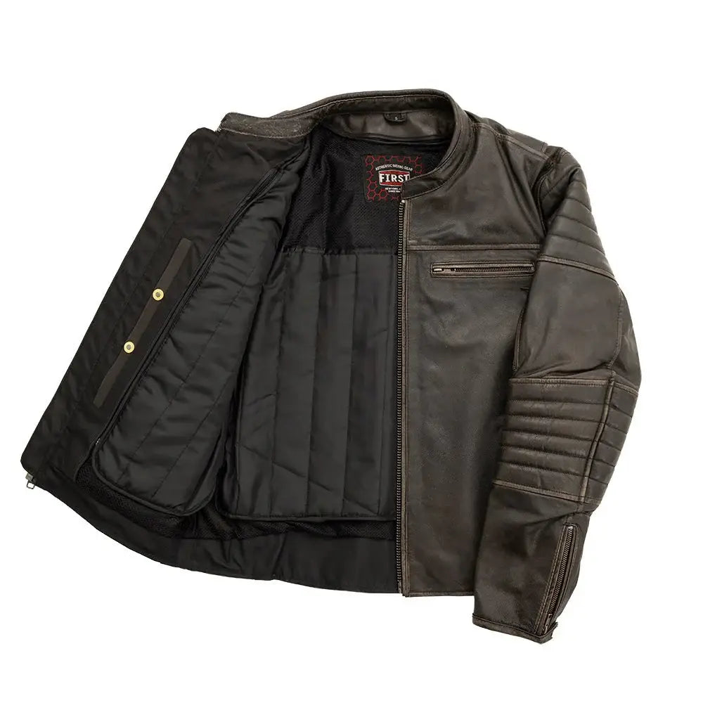 Commuter Men's Motorcycle Leather Jacket - First Manufacturing Company - Flyclothing LLC
