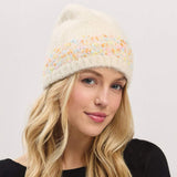 Confetti Solid Winter Beanie Hat - Madeline Love - Flyclothing LLC