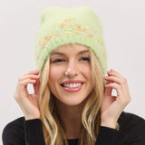 Confetti Solid Winter Beanie Hat - Madeline Love - Flyclothing LLC