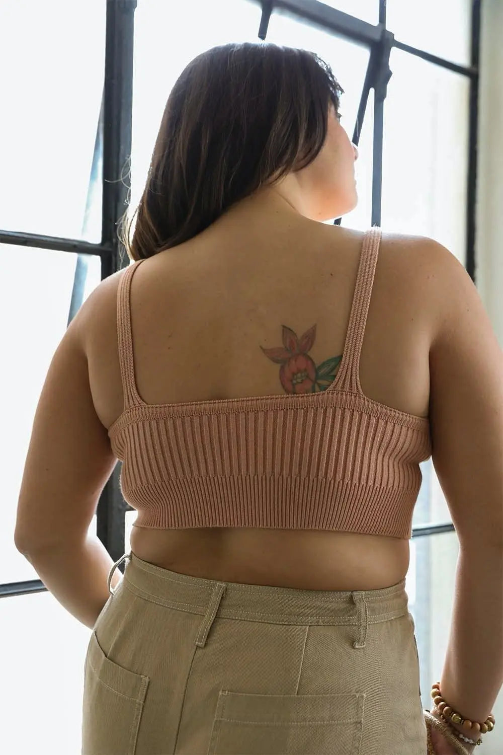 Contour Rib Knit Brami Plus - Boho Clothing and Accessories - Flyclothing LLC