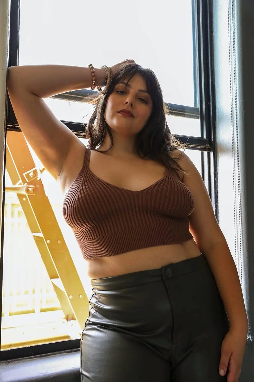 Contour Rib Knit Brami Plus - Boho Clothing and Accessories - Flyclothing LLC