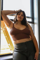 Contour Rib Knit Brami Plus - Boho Clothing and Accessories - Flyclothing LLC