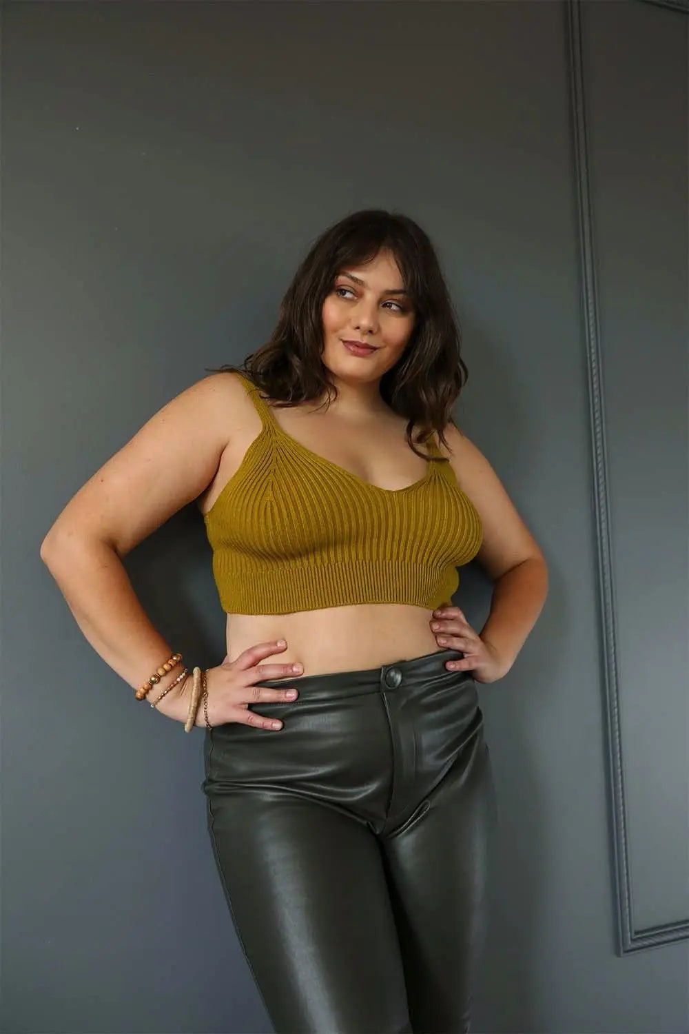 Contour Rib Knit Brami Plus - Boho Clothing and Accessories - Flyclothing LLC