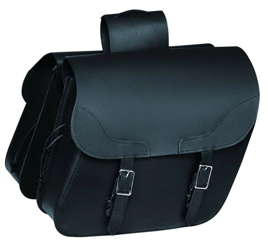 14.5" x 13" x 6.5- Leather Saddle Bag - Unik Just for Bikers - Flyclothing LLC