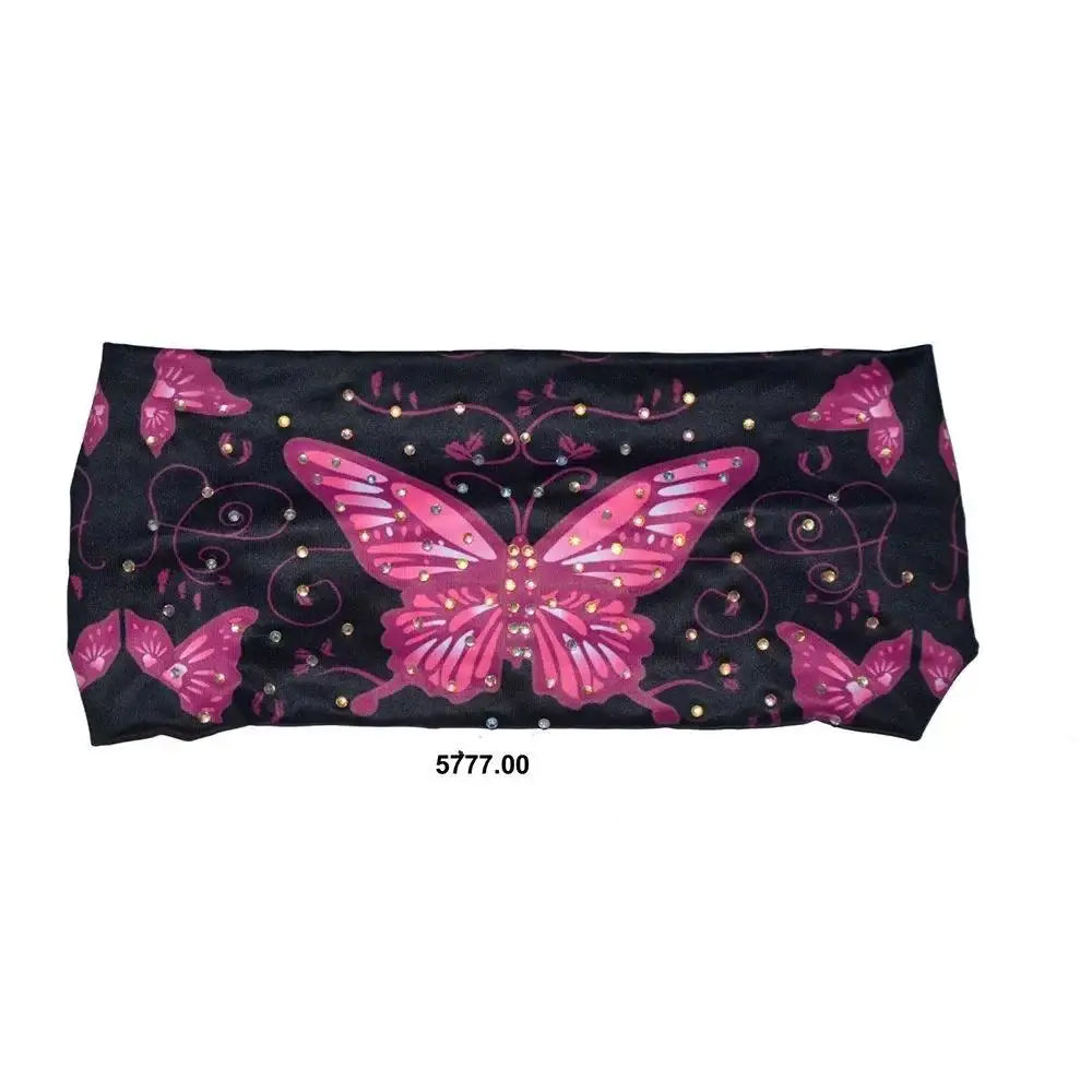 Pink Butterfly Ladies Headband - Unik Just for Bikers - Flyclothing LLC