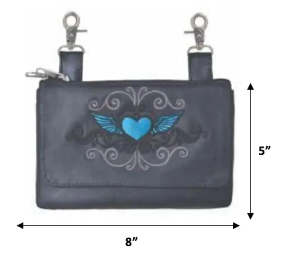 Ladies Cowhide Leather Clip-On Bag - Unik Just for Bikers - Flyclothing LLC