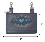 Ladies Cowhide Leather Clip-On Bag - Unik Just for Bikers - Flyclothing LLC