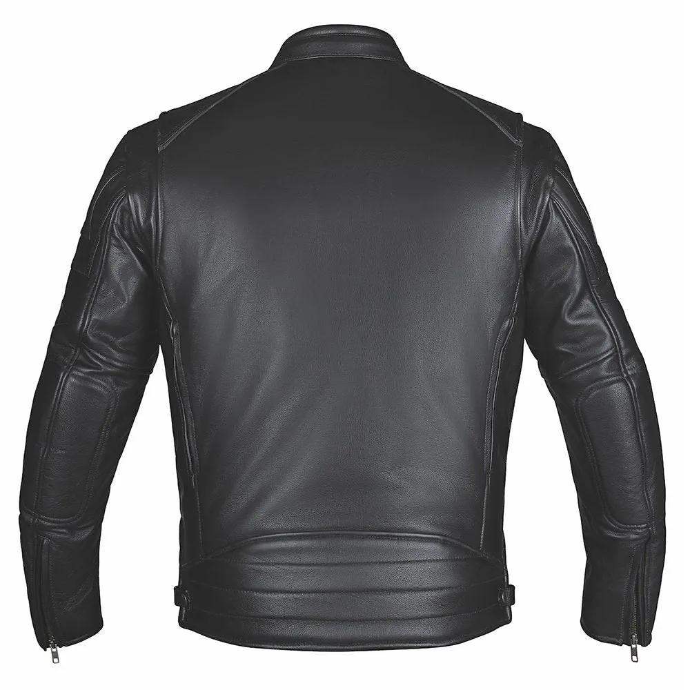 Ace - Ultra Men's Black Leather Motorcycle Jacket - Unik Just for Bikers - Flyclothing LLC