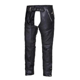 7145.K - Unisex Premium Leather 4-Pocket Chaps with Spandex - Unik Just for Bikers - Flyclothing LLC