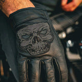 Mens Full Finger Gloves with Reflective Skull Design - Unik Just for Bikers - Flyclothing LLC