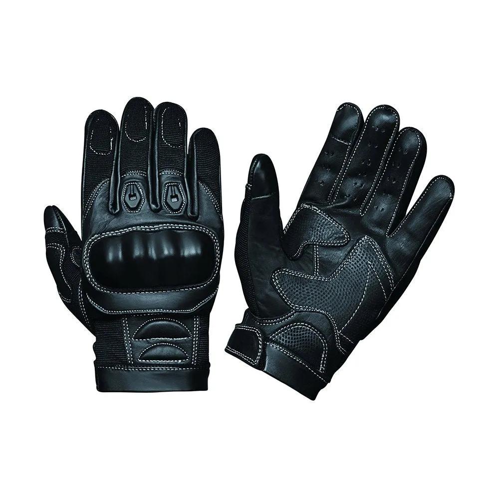 Mens Full Finger Gloves with Knuckle Armor - Unik Just for Bikers - Flyclothing LLC