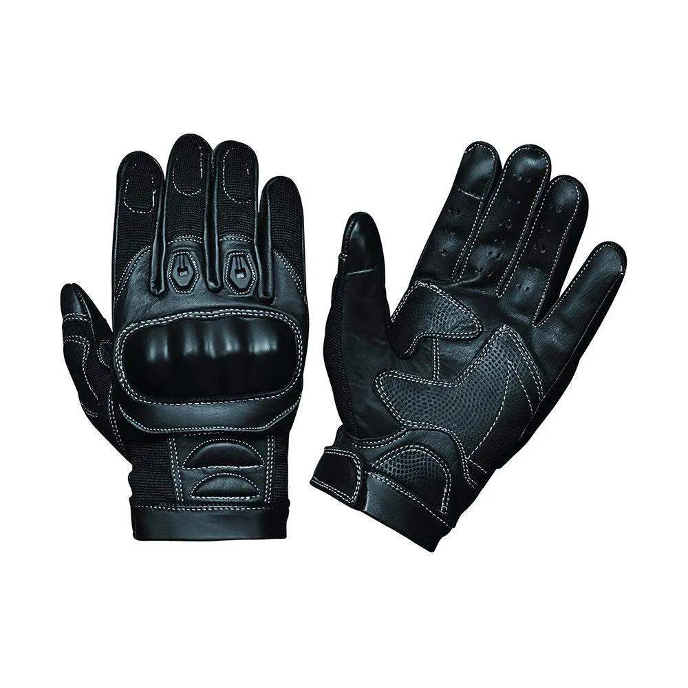Mens Full Finger Gloves with Knuckle Armor - Unik Just for Bikers - Flyclothing LLC