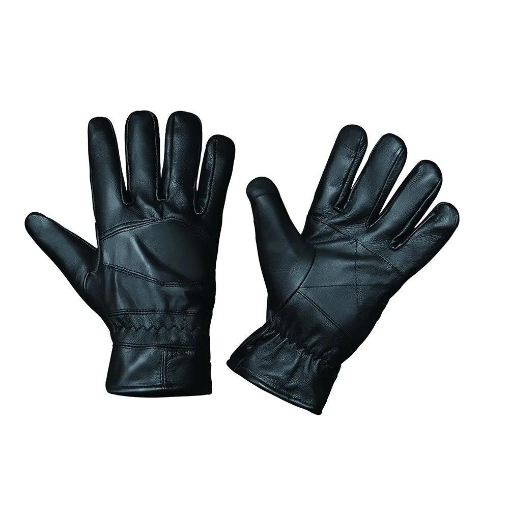 SteadyGrip - Men's Leather Motorcycle Gloves