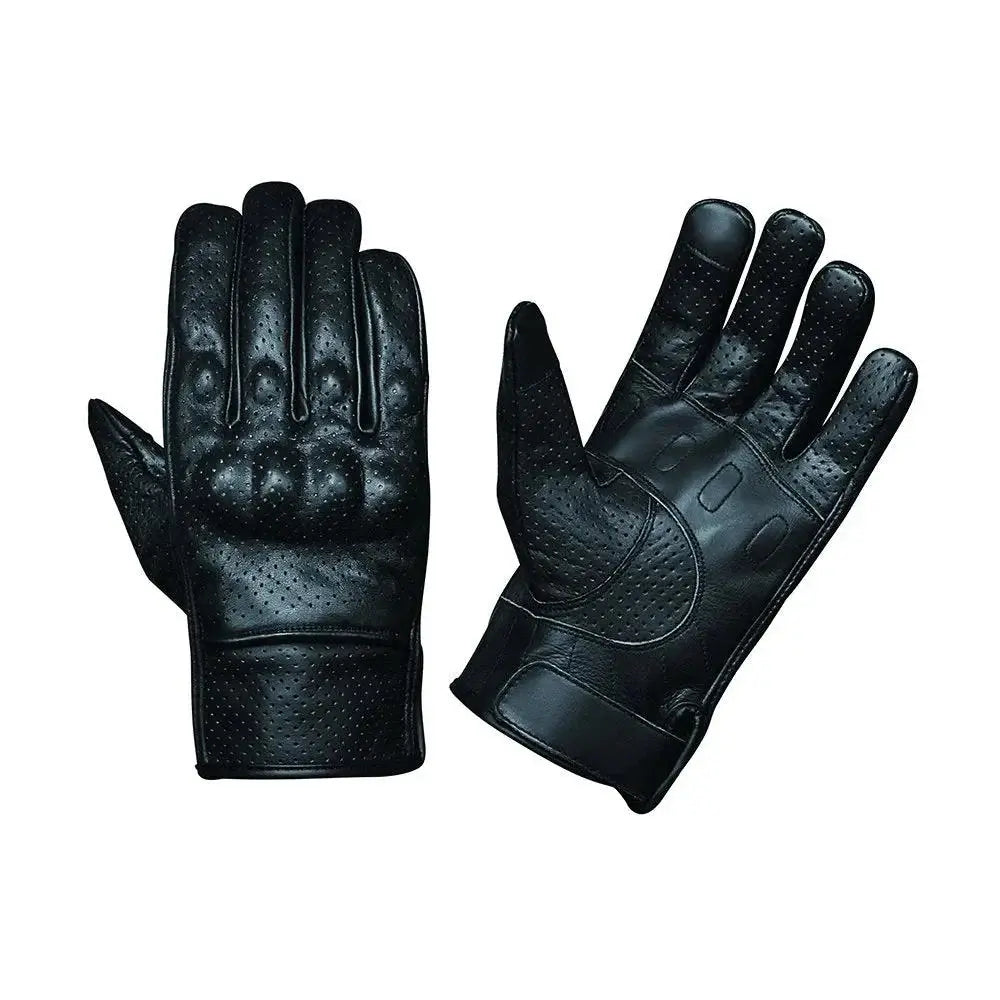 Mens Full Finger Gloves with Knuckle Armor - Unik Just for Bikers - Flyclothing LLC
