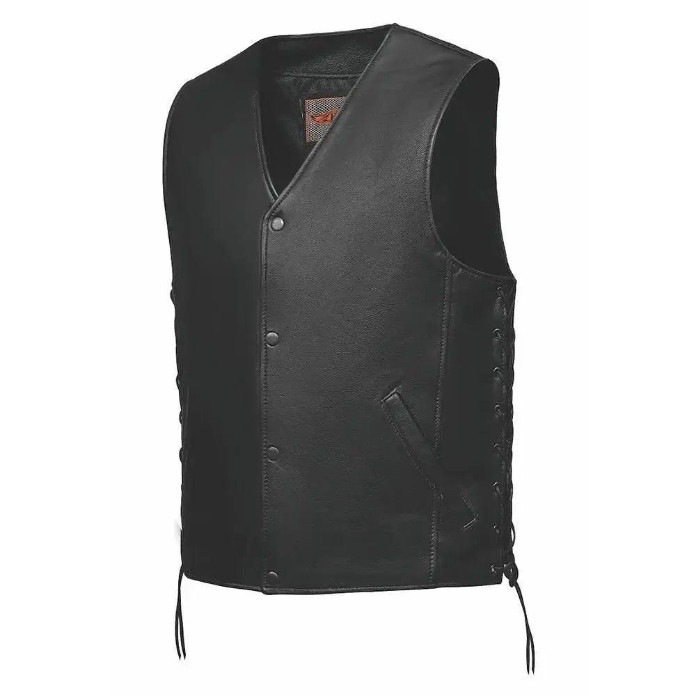 Mojave - Mens Ultra Leather Motorcycle Vest - Unik Just for Bikers - Flyclothing LLC