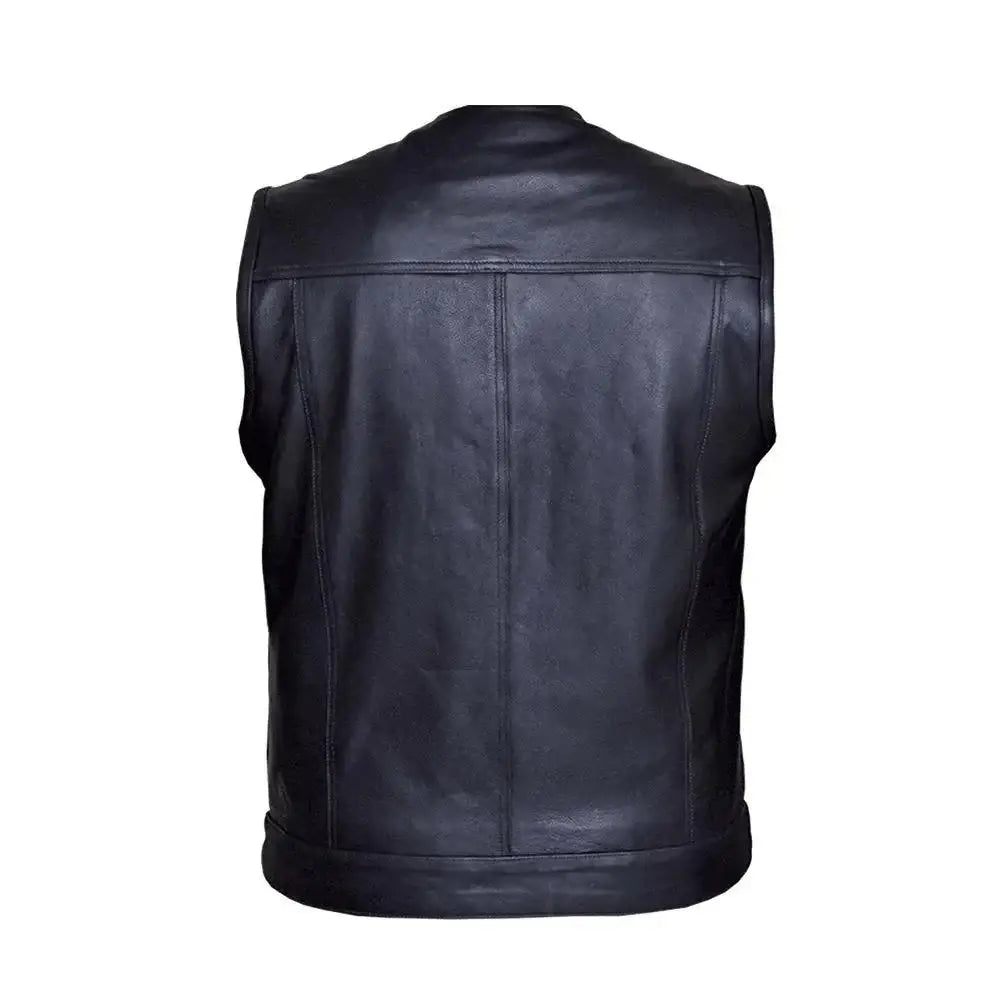 Runner - Men's SOA Club Style Leather Motorcycle Vest - Unik Just for Bikers - Flyclothing LLC