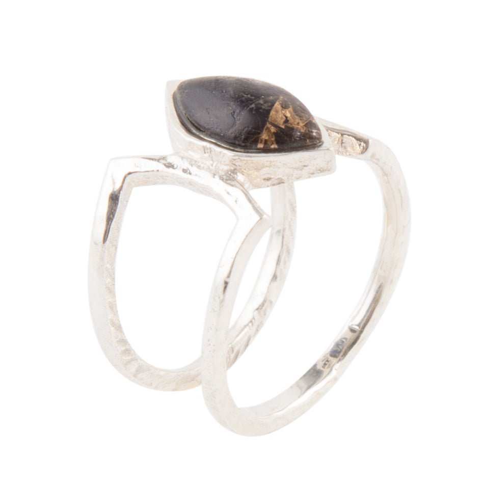 Cooling Trend Black Shungite Matrix and Sterling Silver Ring - Barse Jewelry - Flyclothing LLC