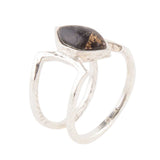 Cooling Trend Black Shungite Matrix and Sterling Silver Ring - Barse Jewelry - Flyclothing LLC