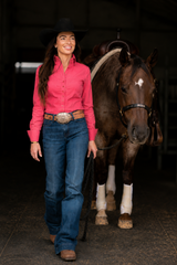Coral Cool Ride Women's Western Riding Shirt