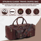 Vintage Dark Brown Traveller Duffle Bag - Classy Leather Bags - Flyclothing LLC