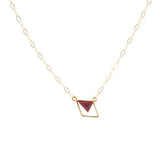 Corundum and Bronze Triangle Necklace - Barse Jewelry - Flyclothing LLC