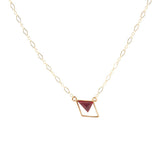 Corundum and Bronze Triangle Necklace - Barse Jewelry