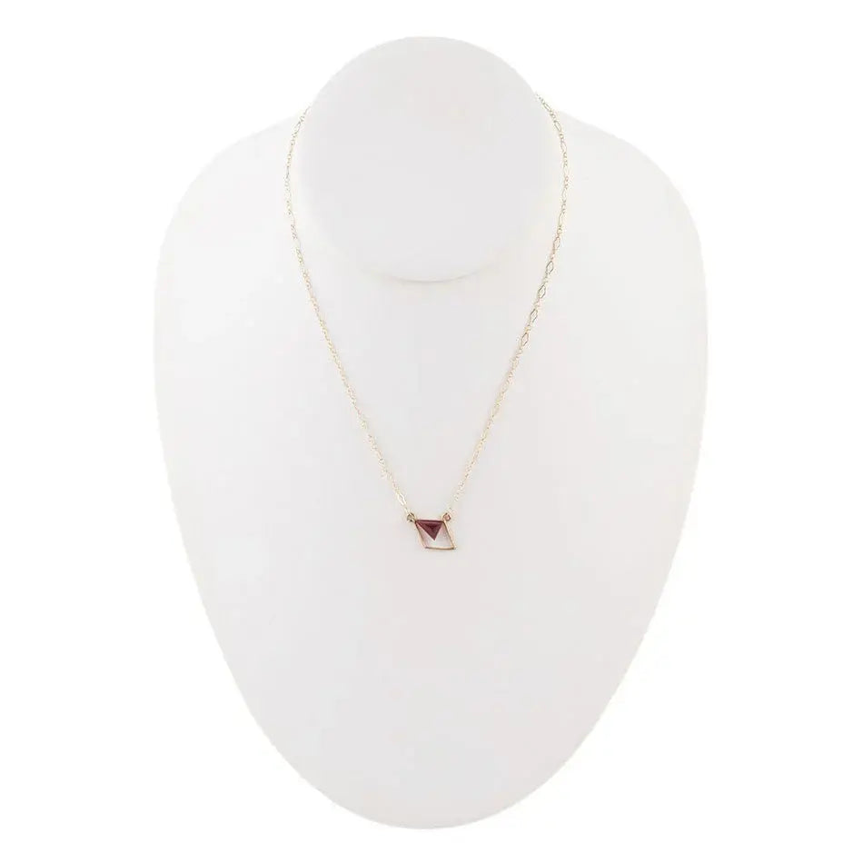 Corundum and Bronze Triangle Necklace - Barse Jewelry - Flyclothing LLC