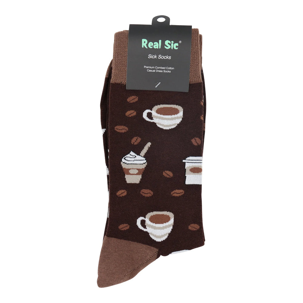 Coffee Socks - Comfy Cotton for Men & Women - Real Sic - Flyclothing LLC