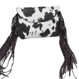 Cow Pattern Faux Leather Suede Fanny Pack Crossbody Belt Bag - Madeline Love - Flyclothing LLC