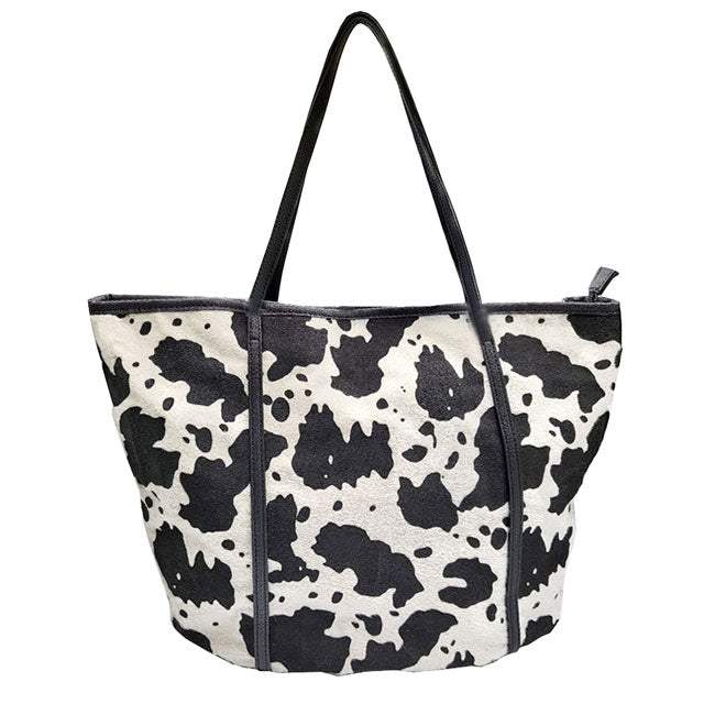 Cow Patterned Faux Leather Shoulder Bag - Madeline Love - Flyclothing LLC