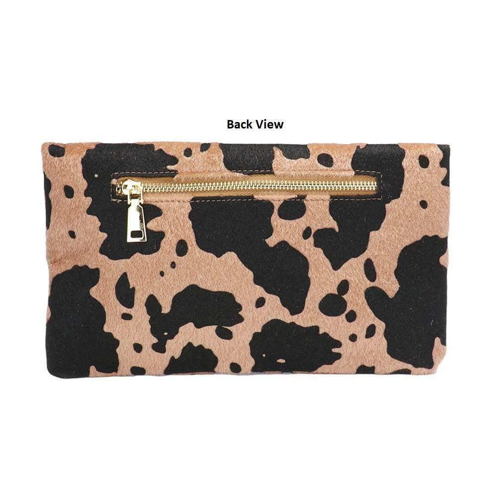 Cow Patterned Folding Clutch Bag - Madeline Love - Flyclothing LLC