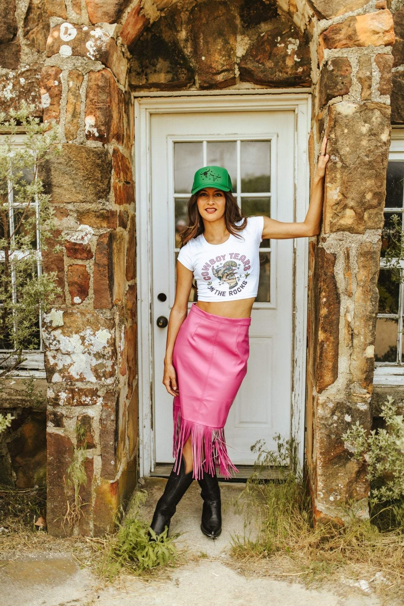 Cowboy Tears Babydoll Graphic Tee - Wild Junkie - Flyclothing LLC