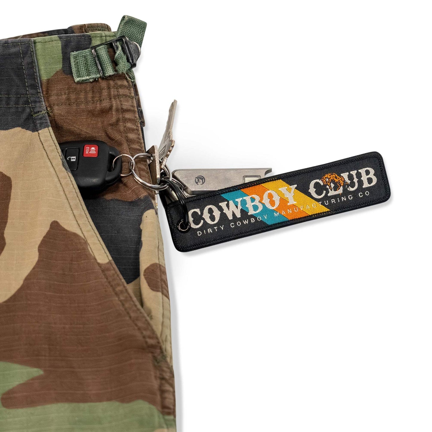 Cowboy Club Flight Tag Keychain - DIRTY COWBOY USA - Flyclothing LLC