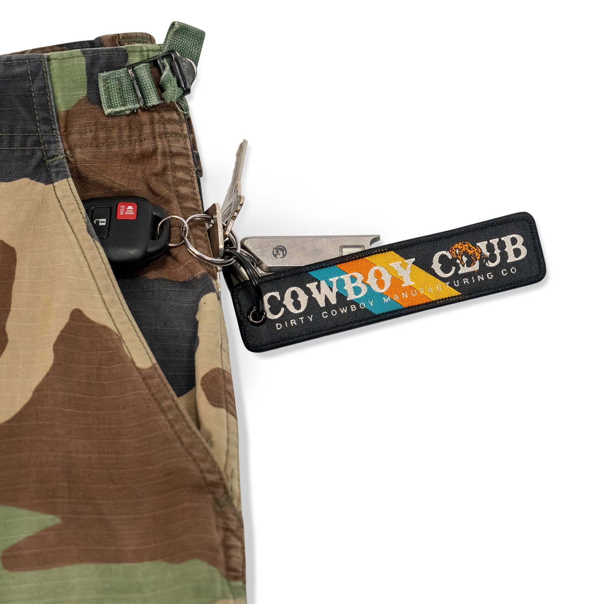 Cowboy Club Flight Tag Keychain - DIRTY COWBOY USA - Flyclothing LLC