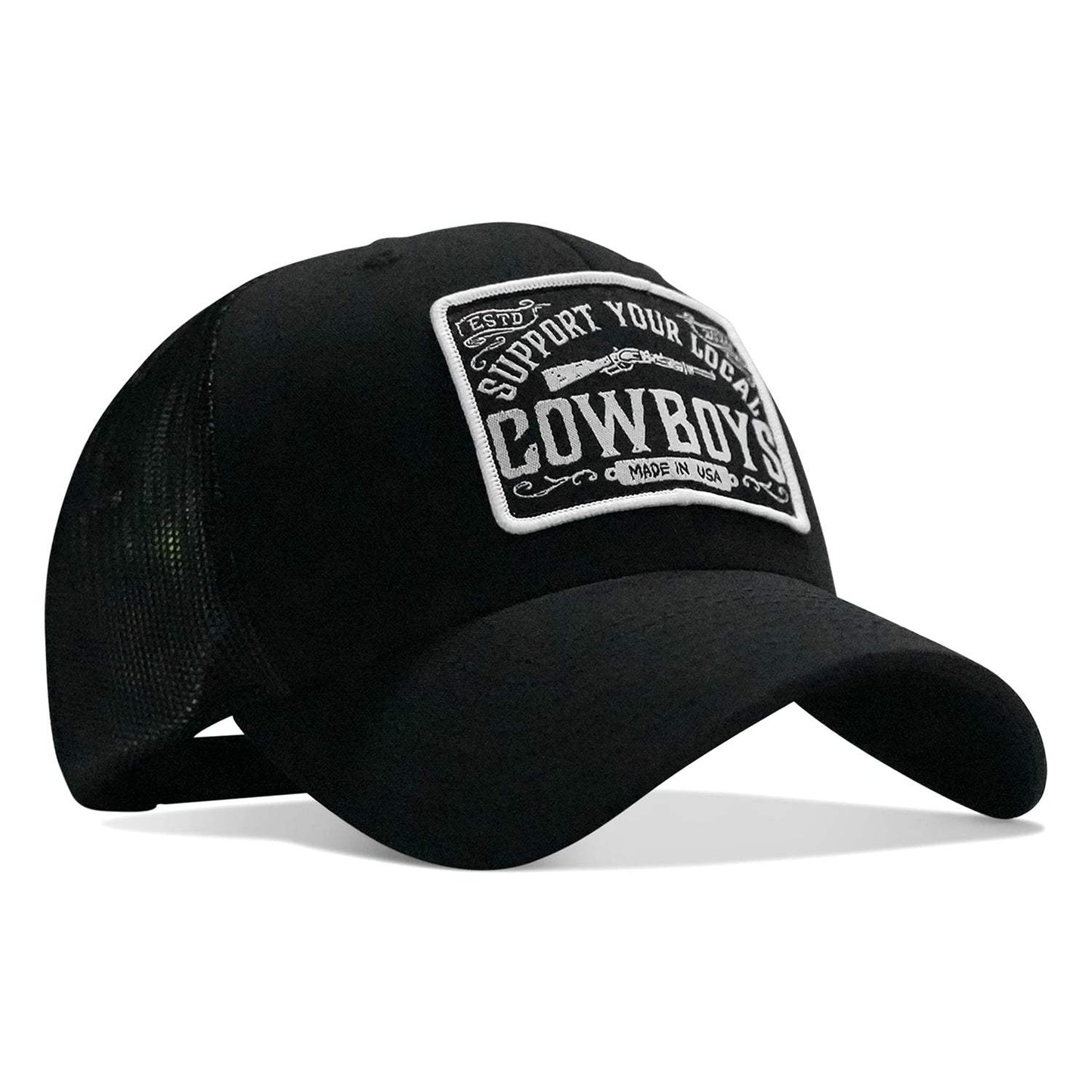 Support Your Local Cowboys Patch Snapback Hat - DIRTY COWBOY USA - Flyclothing LLC